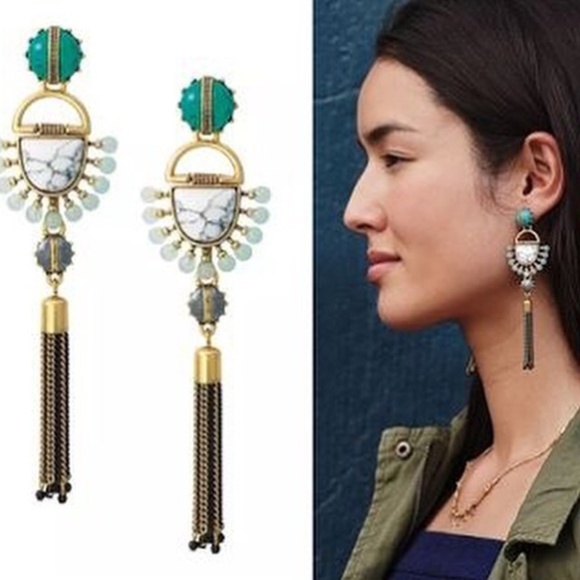 Stella & Dot Jewelry - :: Stella & Dot Turquoise Totem Tassel Earrings